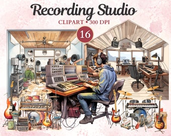Recording Studio Clipart, Audio, Sound, DJ, Music Producer, Music Clipart, Music Png, Electronic Music