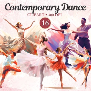 Contemporary Dance Clipart, Modern Dance Png, Dancer Clipart, Dance Png, Ballerina, Music Clipart, Music Png