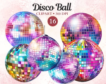 Disco Ball Clipart, Disco Ball Png, Disco Clipart, Mirror Ball, Disco Lights, Music Png, Dancing, Disco Party Decoration