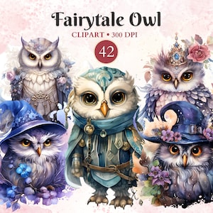 Märchen Eule Clipart, Himmlische Eule, Waldkreatur, Pagan Png, Fantasy Geschichte, Märchen Clipart, Transparenter Png