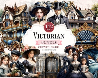 Victorian Clipart Bundle, Vintage People Png, Retro Clipart, Historic Image, Historical Png, Junk Journal, Scrap Book