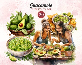 Guacamole Clipart, Guac, Holy Guacamole, Mexican Food, Nacho Clipart, Cinco de Mayo Png, Salsa Mexican Green, Avocado Png