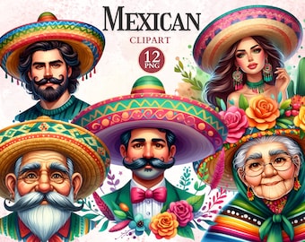 Mexican Clipart, Huipil, Mexican Dresses, Folklorico Dress, Dia De Los Muertos, Cinco de Mayo Png, Sombrero, Taco Tuesday, Travel Vector
