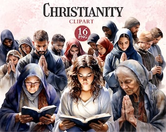 Christianity Clipart, Praying Hands, Bible Png, Jesus Png, Christian Icon, Catholic Icons Digital, Cross Graphic
