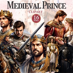 Clipart prince, prince médiéval, clipart roi, image médiévale, png royal, png historique, histoire fantastique, album de coupures