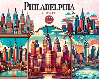 Philadelphia Clipart, Philadelphia PA, Pennsylvania, Eagle Png, Philly Clipart, City Silhouette, Vacation Graphics, American Symbol