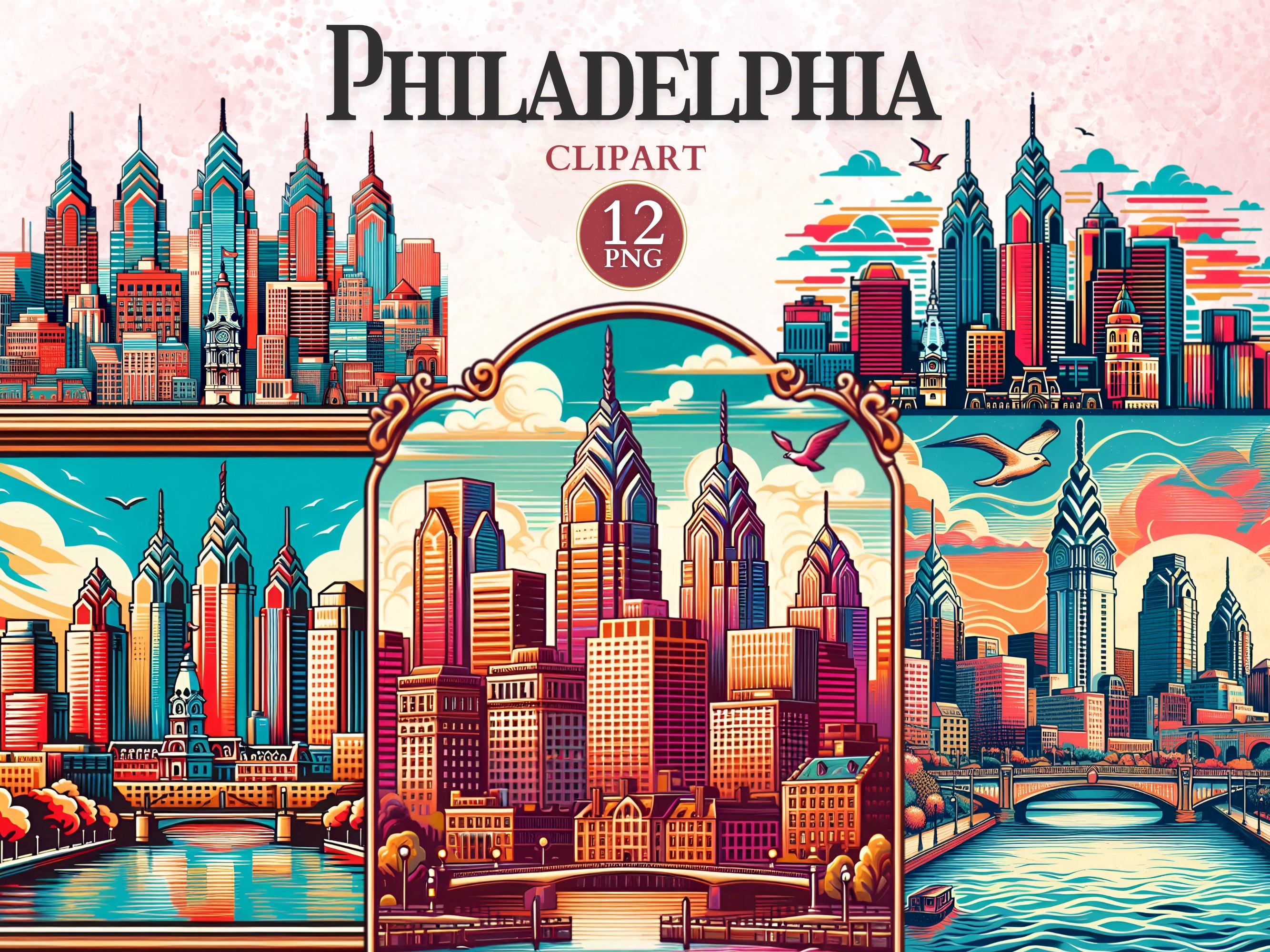 Philadelphia Clipart, Philadelphia PA, Pennsylvania, Eagle Png, Philly ...