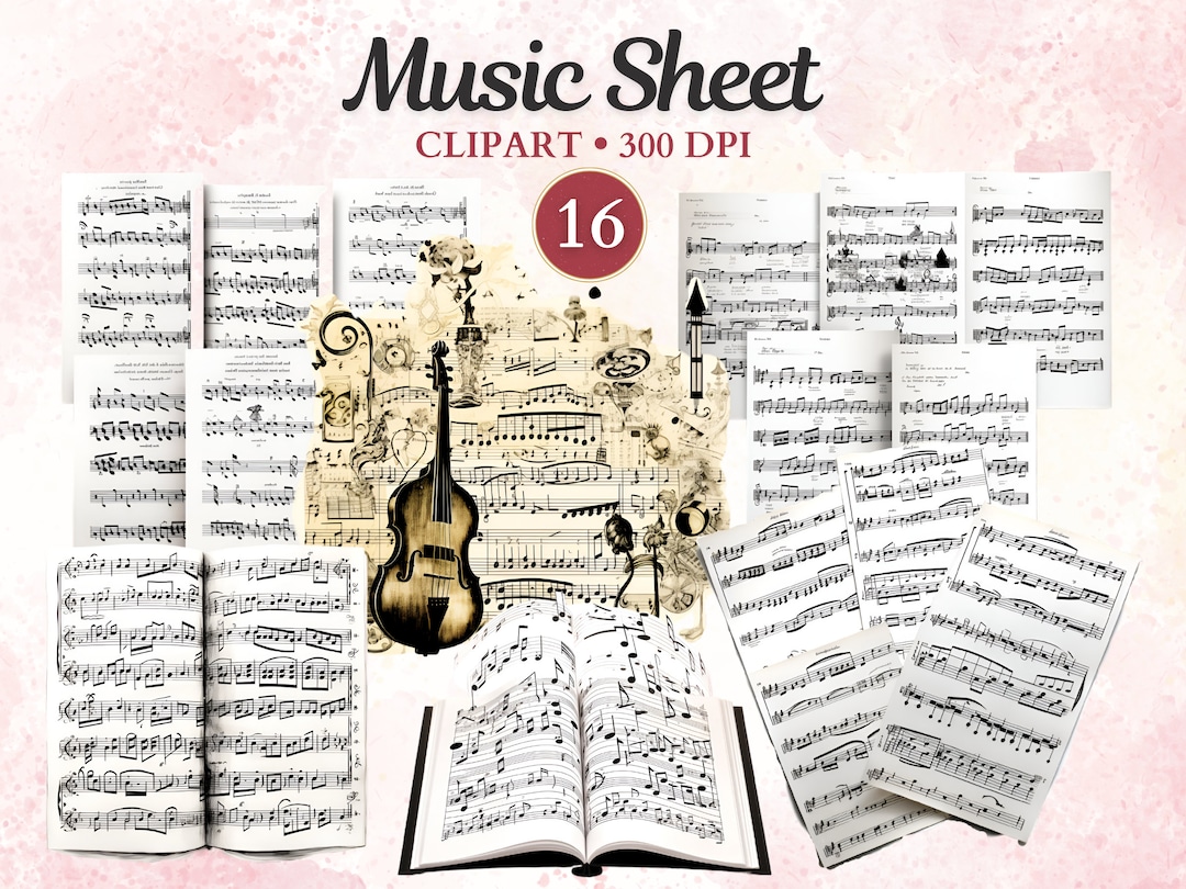 Music Sheet Clipart, Music Note Png, Symphony, Music Symbol, Music ...