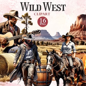 Wilder Westen Clipart, Western Clipart, Cowboy Png, Alter Westen, amerikanischer Westen, Cowboy Bild, Ranch Bild, Country Grafiken