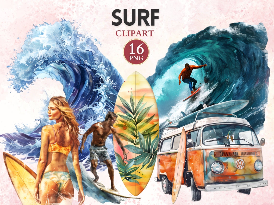 Surf Clipart, Surf Png, Surfing Graphics, Surfboard Png, Surfer Clipart ...