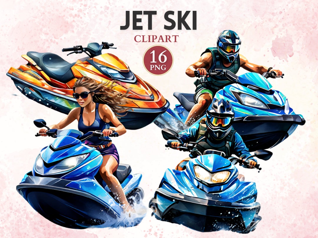 Jet Ski Clipart, Jet Skiing, Water Sport, Summertime Clipart, Vacation ...