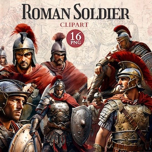 Romeinse soldaat clipart, soldaat png, clipart uit het oude Rome, Romeins beeld, historisch png, fantasieverhaal, schrootboek