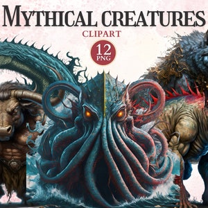 Fabelwesen Clipart, Mystische Kreatur, Mythisches Monster, Mythologie Tier, Mythologisches Tier, Scrapbuch, Transparenter Png