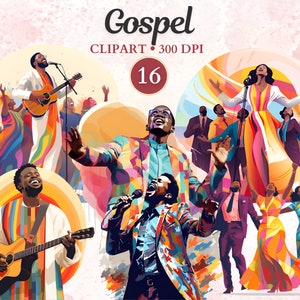 Clipart gospel, musica gospel, chiesa Png, clipart di preghiera, biblico, musica afroamericana, clipart musicale, musica Png
