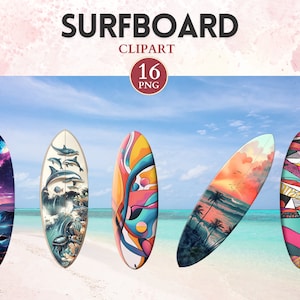 Surfboard Clipart, Surfboard Png, Surf Png, Surfing Graphics, Surfer Clipart, Ocean, Wave, Sport Graphics, Sport Image