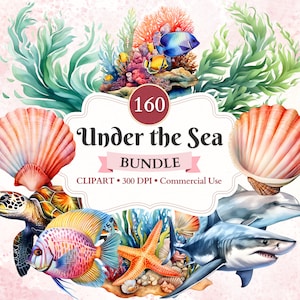 Under the Sea Clipart Bundle, Fish Clipart, Fish Silhouette, Fish ...