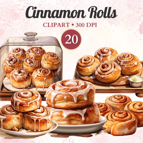 Cinnamon Roll Clipart, Cozy Clipart, Cinnamon Bun, Traditional Sweet, Delicious Dessert, Bakery Graphic, Baking Image