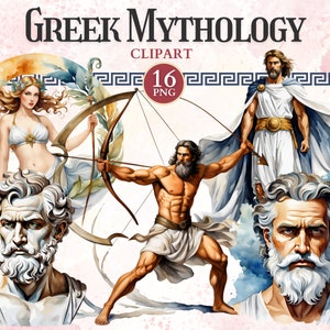 Clipart Mythologie grecque, Créature Mythique, Clipart Déesse, Personnages Animés, Mythologie Grecque, Mont Olympe