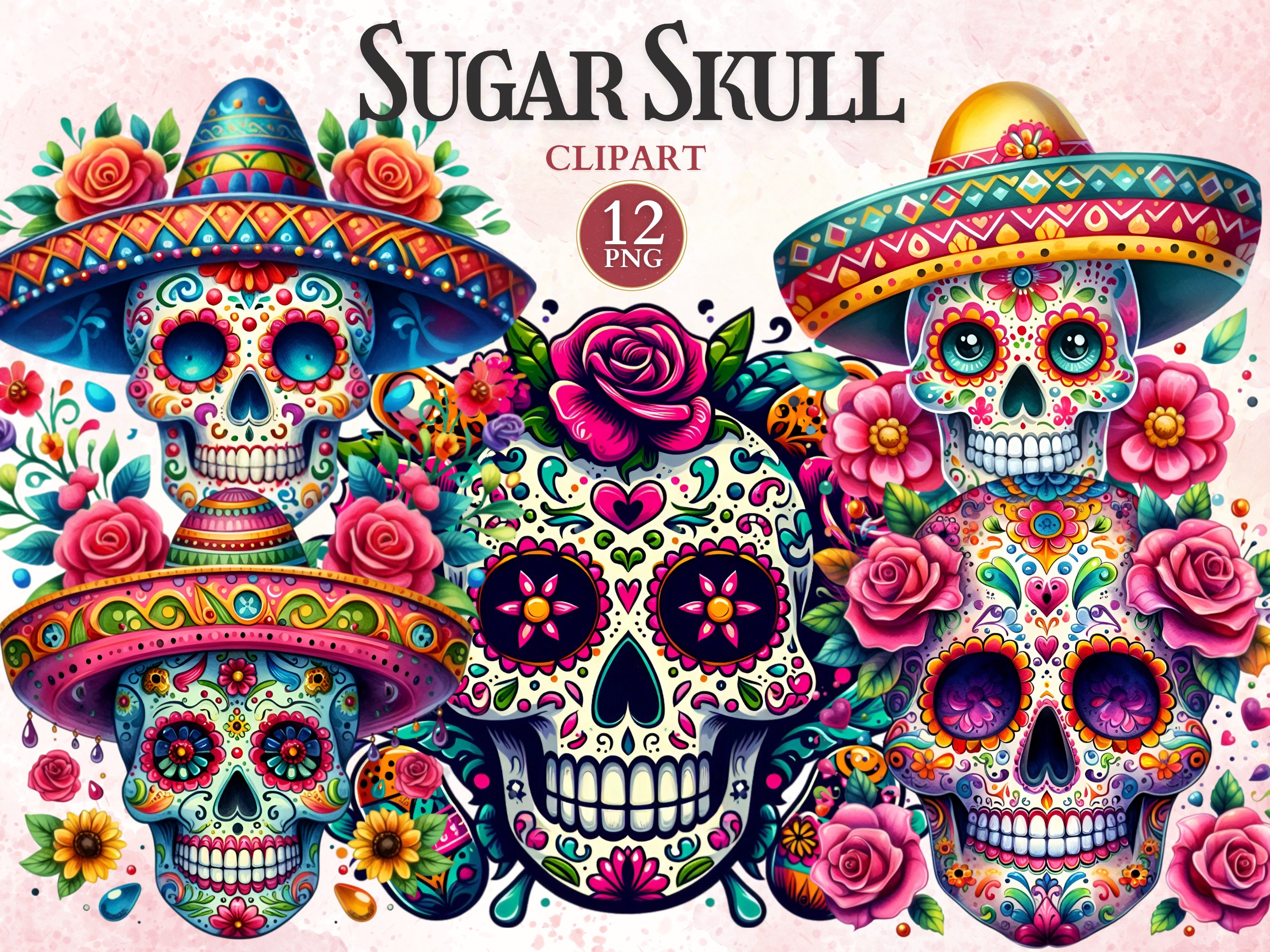 Calavera mexicana de neón - Etsy México, image size:2667x2000