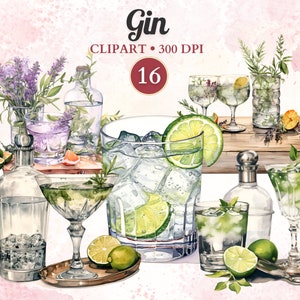Gin Clipart, Gin Png, Gin and Tonic, Vetro, Cocktail Clipart, Cocktail Png, Cocktail vettoriale, Clipart di alcol, Bevanda