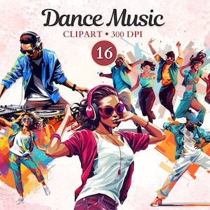 Clipart dansmuziek, muziek uit de jaren 90, feestdans, clipart danser, dans png, muziek clipart, muziek png