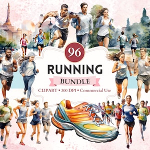 Running Clipart Bundle, Running Png, Runner Clipart, Athletics, Jogging, Marathon Png, Sport Picture, Sport Image