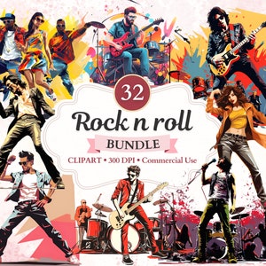 Paquete de imágenes prediseñadas de Rock n Roll, Banda de Rock Png, Concierto de Rock, Música Rock, Música Beat, Imágenes Prediseñadas de Música, Música Png