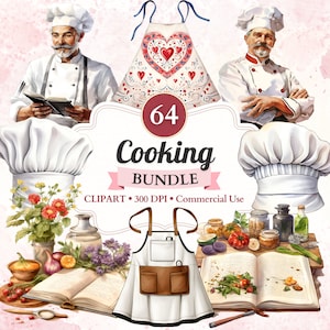 Pacote De Clipart De Cozinha, Clipart De Cozinha, Vector De Cozinha, Clipart De Chef, Avental, Chapéu De Chef, Livro De Receitas, Clipart De Cozinha, Comida, Cozinha Png