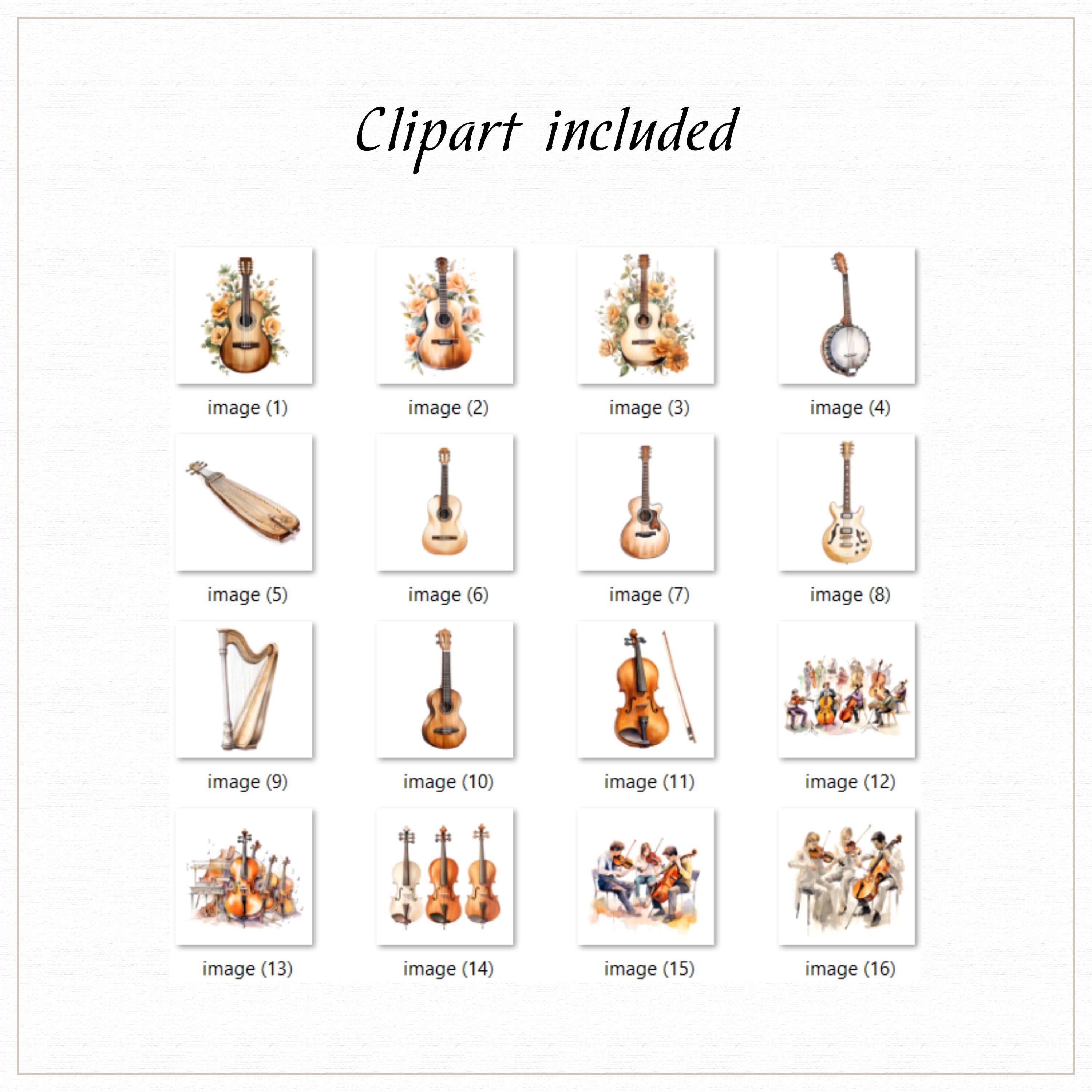 Stringed Instruments Clipart String Instrument Clipart, Musical Instrument, Violin, Guitar, Harp ...