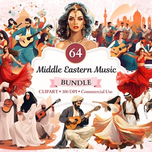 Zestaw Clipartów Muzyki Bliskiego Wschodu, Clipart Muzyki Orientalnej, Clipart Tancerza, Taniec Png, Muzyk Png, Muzyka Png