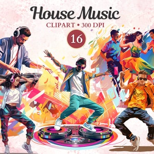 Clipart House Music, Muzyka elektroniczna, Clipart Disco, Taniec imprezowy, Tancerz, Taniec Png, Clipart muzyczny, Muzyka Png