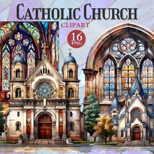 Katholieke kerk clipart, glas-in-loodafbeeldingen, bijbel png, christelijk pictogram, katholieke iconen digitaal, kerkafbeelding