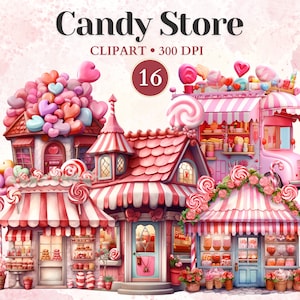Clipart snoepwinkel, lolly, regenboogsnoepje, snoepschaal, Valentijnsdag png, zoete clipart, hart, liefde, valentijnscadeau