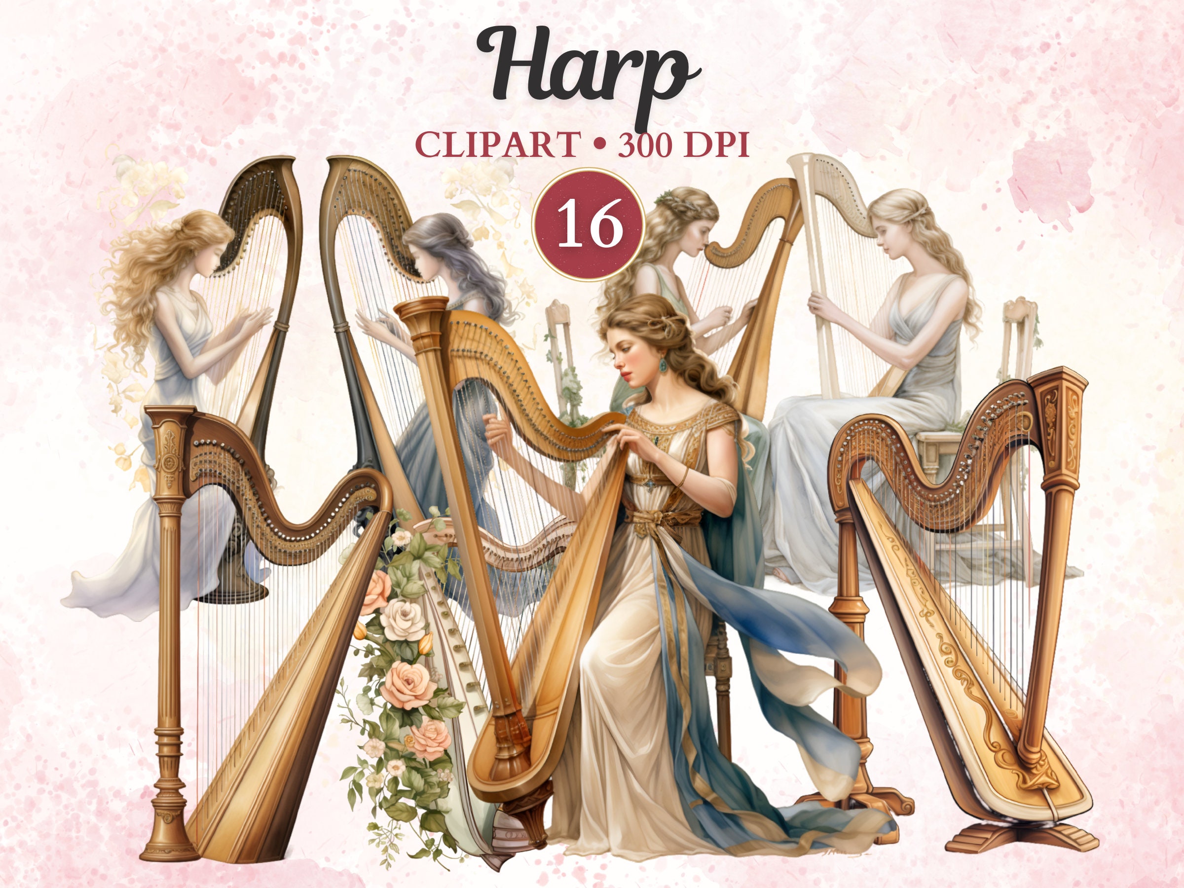 ハープを弾く人のオブジェ 362 Person Playing Harp Stock Photos, High-Res Pictures, and
