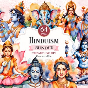 Hinduism Clipart Bundle, Happy Diwali, Hindu Deity, Cosmic Dancer, Shiva Parvati, Lakshmi, Lord Ganesha, Krishna Idol