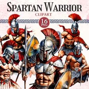 Clipart guerrier spartiate, Sparte, casque de gladiateur, png spartiate, guerrier grec, personnages animés, silhouette de gladiateur