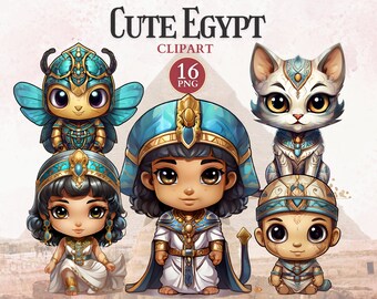 Cute Egypt Clipart, Pharaoh Png, Mummy Clipart, Cleopatra Image, Ancient Civilization, Historical Png, Scrap Book