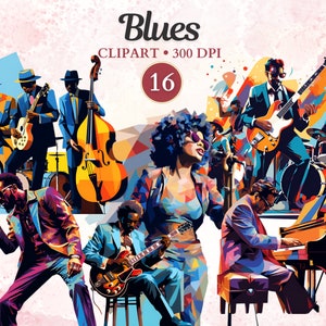 Blues Clipart, Blues Music, Blues Concert, Musician Png, Afro American Music, Music Clipart, Music Png