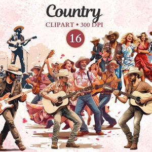 Country clipart, jaren 90 country muziek, cowboy, muzikant png, wilde westen, Amerikaanse muziek, muziek clipart, muziek png