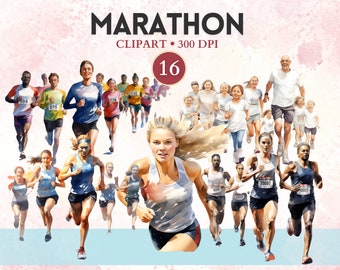 Marathon clipart, marathon png, hardlopen png, loper clipart, atleet, atletiek, oefening, sportfoto, sportafbeelding