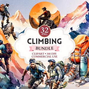Paquete de imágenes prediseñadas de escalada, Png de escalador, escalada en roca, imágenes prediseñadas de montaña, deporte de aventura, imagen deportiva, gráficos deportivos