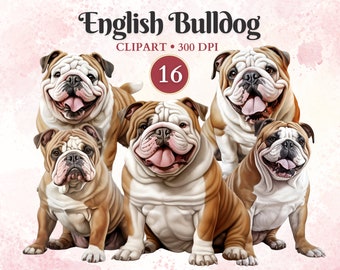 English Bulldog Clipart, Bulldog Png, Dog Silhouette Clip Art, Pet Graphics, Dog Vector, Animal Graphics, Scrap Book