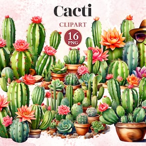 Clipart Cactus, Images De Cactus, Graphiques De Jardin, Designs De Jardin, Icônes De Jardinage, Clipart Terrarium, Vecteur De Cactus