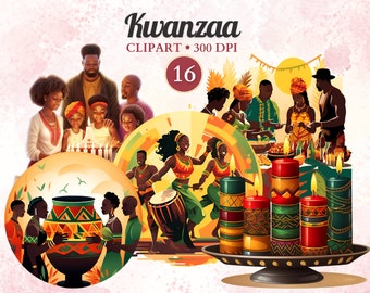 Kwanzaa Clipart, Kwanzaa  Png, Happy Kwanzaa, Candle Png, African, Winter Clipart, Celebration, Sublimation Design