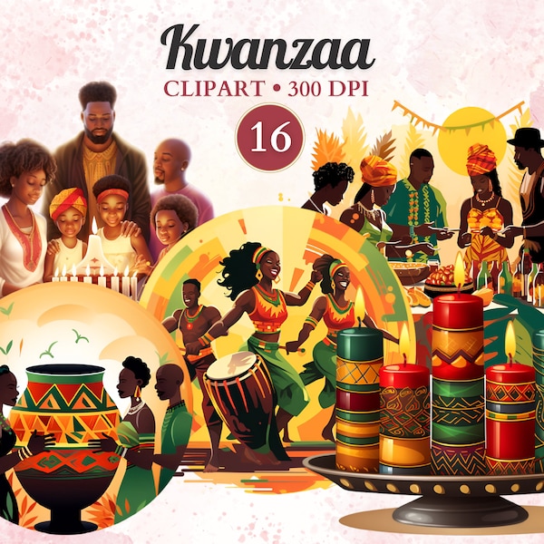 Kwanzaa Clipart, Kwanzaa Png, Happy Kwanzaa, Vela Png, Africano, Clipart de Invierno, Celebración, Diseño de Sublimación