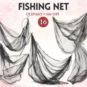 Clipart filet de pêche, aquarelle de pêche, clipart pêcheur, graphisme sport, image sport, clipart arrière-plan transparent