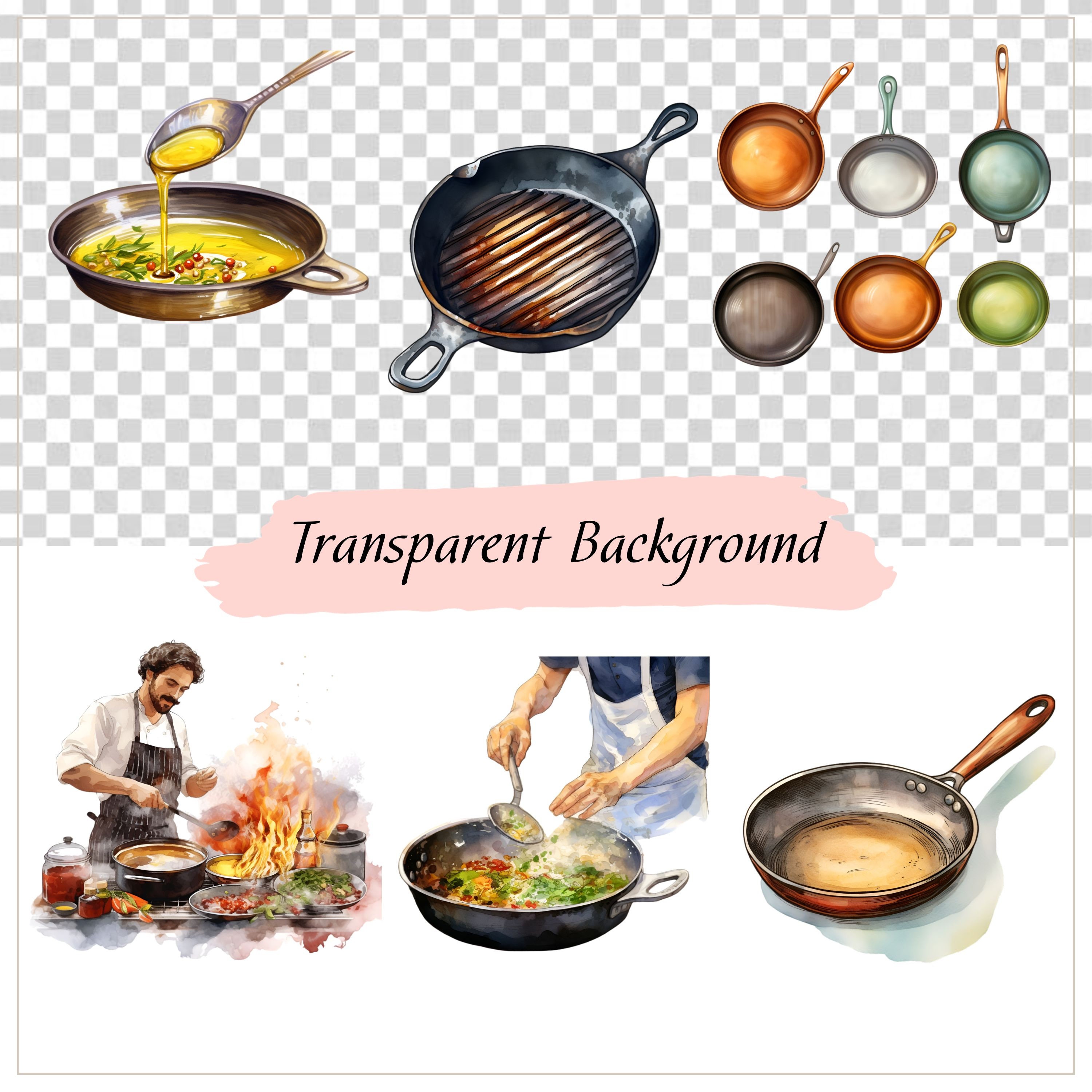 Pan Clipart, Cooking Pan, Pots and Pans, Frying Pan, Chef, Cooking ...