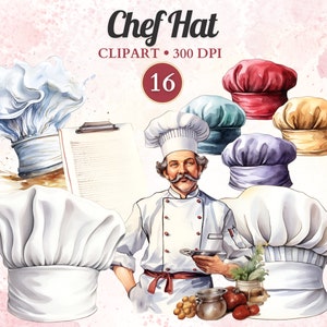 Chef Hat Clipart, Chef Clipart, Chef Png, Chef Vector, Chef Image, Cooking Clipart, Kitchen Clipart, Cooking Png, Cooking Vector