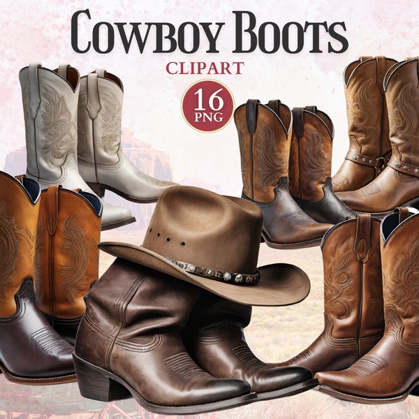 Cowboy Boots Clipart, Western Clipart, Wild West Png, Old West, American West, Cowboy Image, Ranch Png, Country Graphics