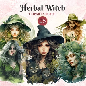 Clipart De Bruxa De Ervas, Erva Mágica, Bruxa Verde, Bruxaria Mágica, Arte De Fantasia De Bruxa, Clipart De Conto De Fadas, Wiccan Png